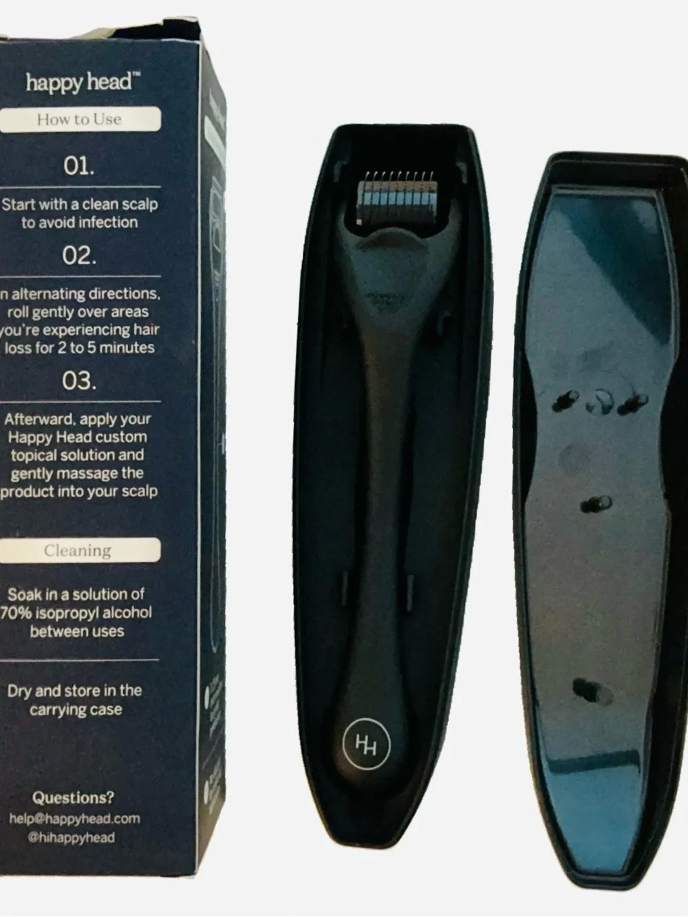 Happy Head Scalp Dermaroller 0.25mm 540 Medical Grade Stainless Microneedles NIB
